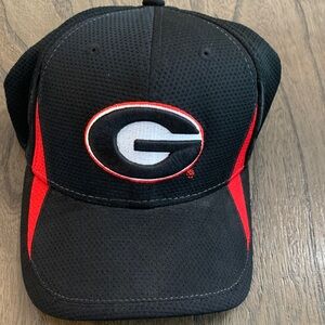 University of Georgia New Era 39Thirty Black and Red Cap Size Small-Medium